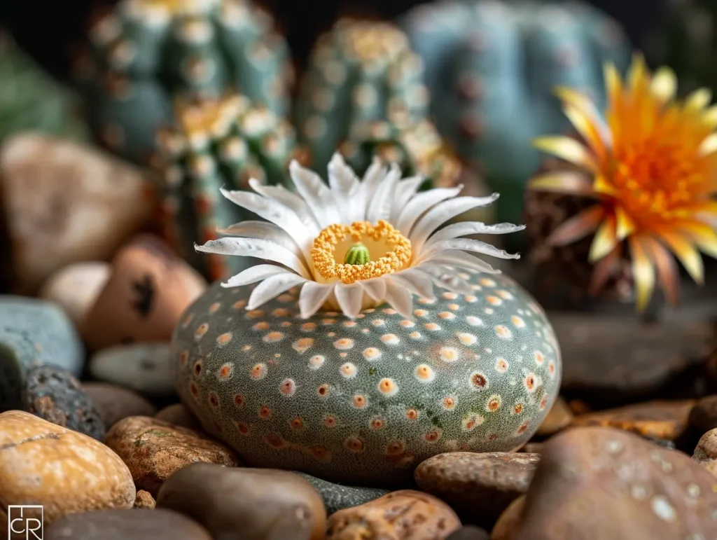 Lithops Lebende Steine mit Blüte