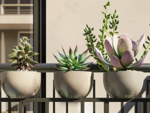 Sukkulenten auf dem Balkon - Inspiration