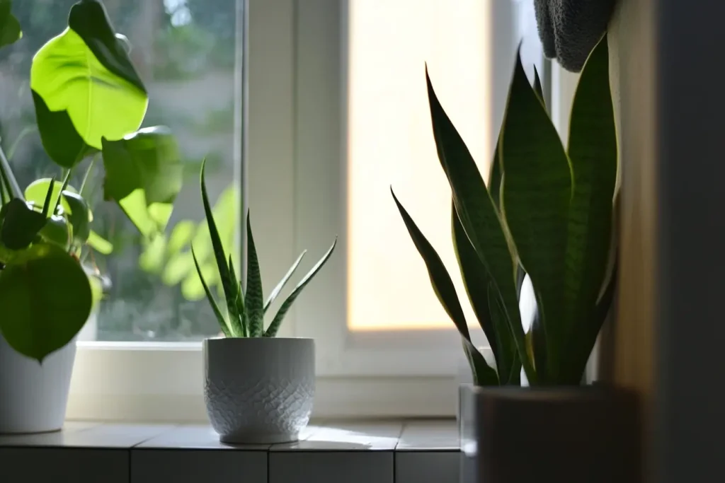 Sansevieria im Badezimmer