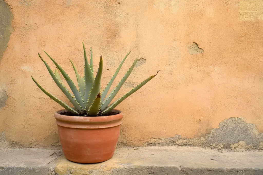 Aloe Vera im Terrakotta Topf