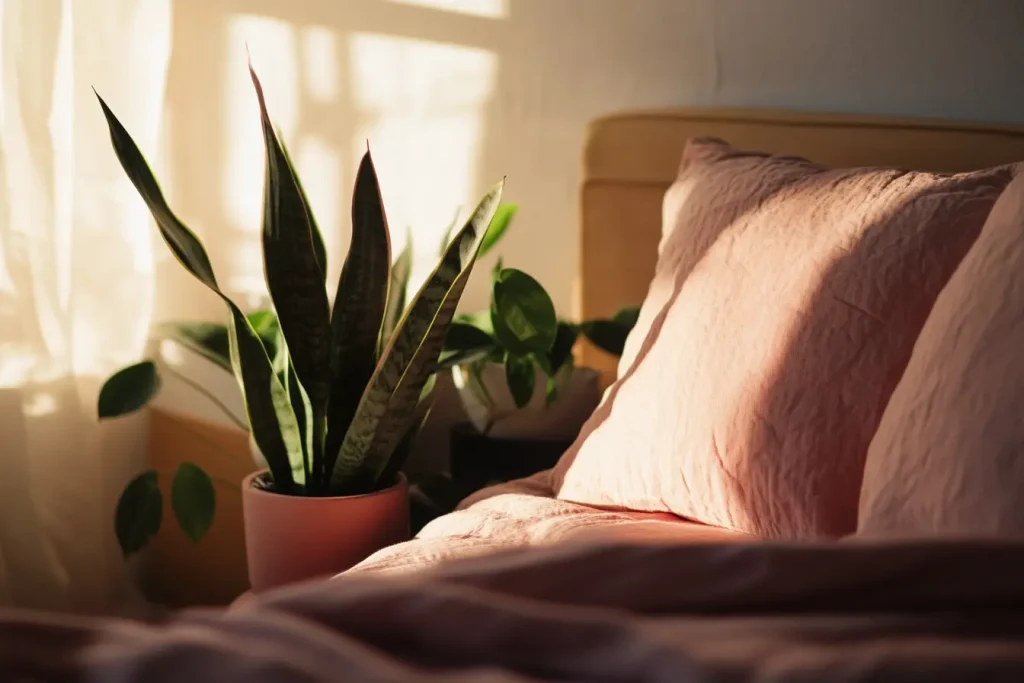 Sansevieria im Schlafzimmer