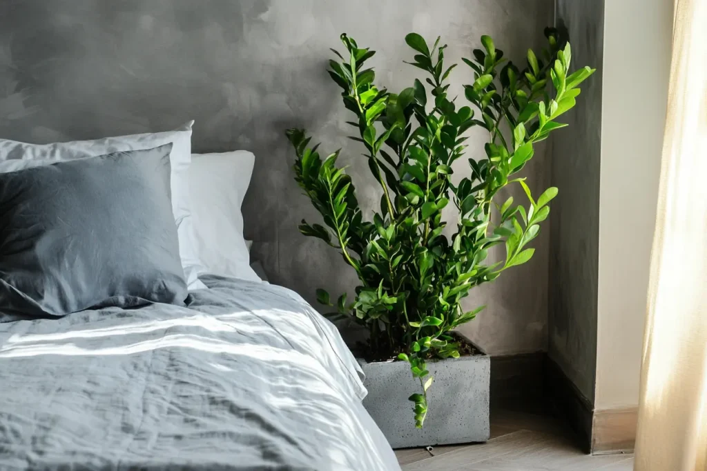 Zamioculcas im Schlafzimmer